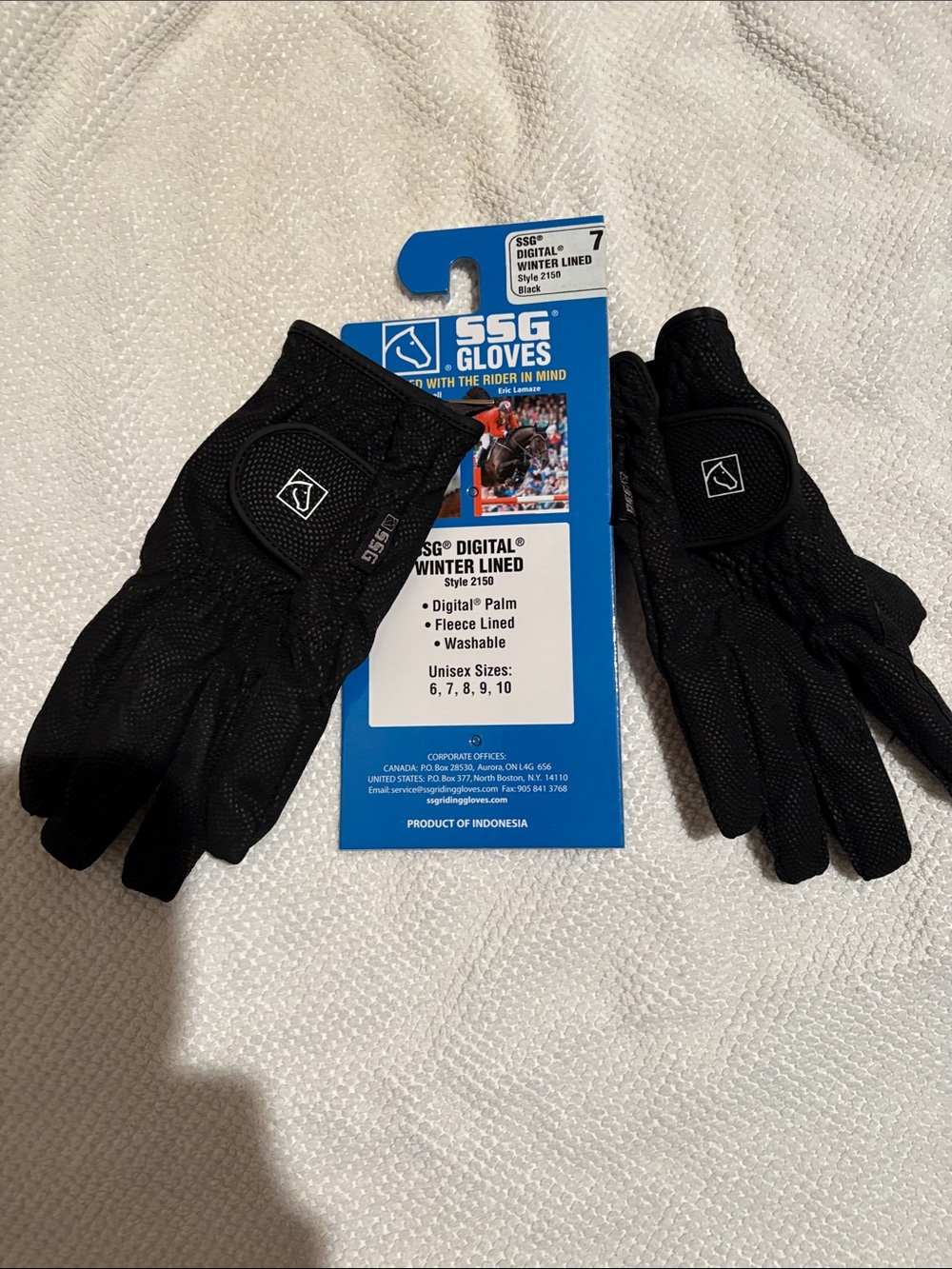 SSG Black Digital Winter Lined Gloves - Size 7